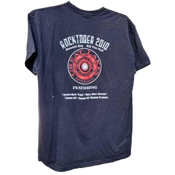 Rocktober Tour Band T-shirt 2010 Newark Bay Kill Van Tull Black 2 Sides XL - Picture 3 of 5
